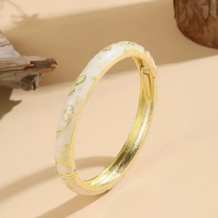 Flower Bangle Bracelet For Women - Image 4