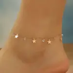 Stainless Steel Zircon Star Anklets For Women - Image 3