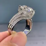Crystal Cubic Zirconia Ring - Image 2