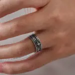 Retro Starry Night Ring For Men - Image 3