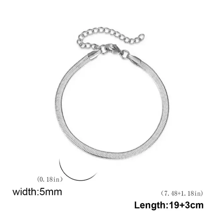 Simple Stainless Steel Anklet For Women - Image 6