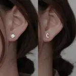 Simple Silver Piercing Stud Earrings - Image 4