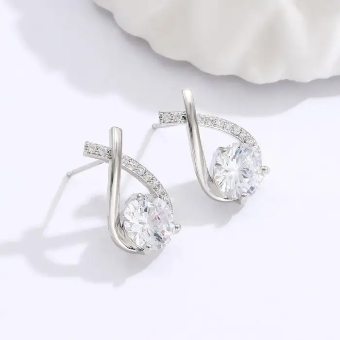 Cross Stud Earrings For Women - Image 5