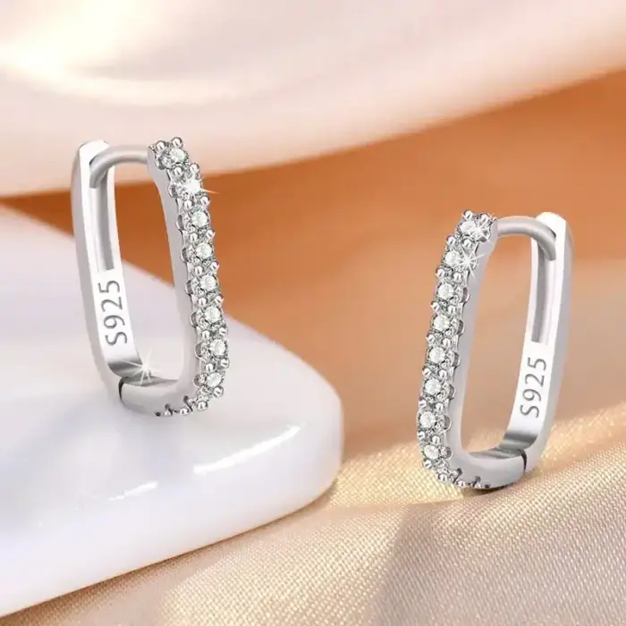 925 Sterling Silver Circle Hoop Earrings For Women - Image 4