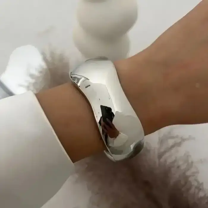 Chunky Metal Bangles For Women - Image 5