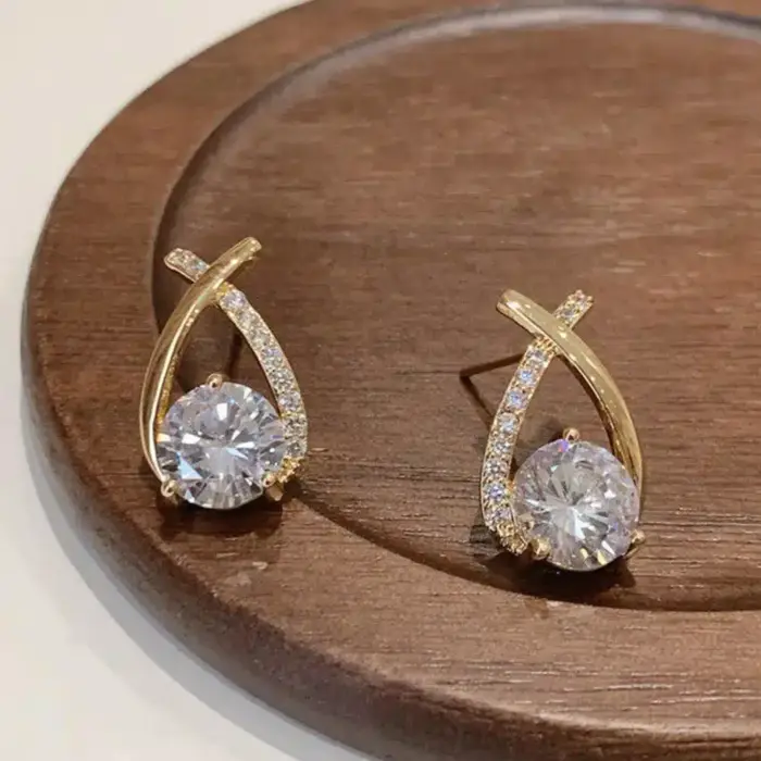 Cross Stud Earrings For Women - Image 2