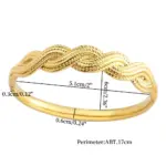 Stainless Steel Twisted Bangles For Women - Image 4