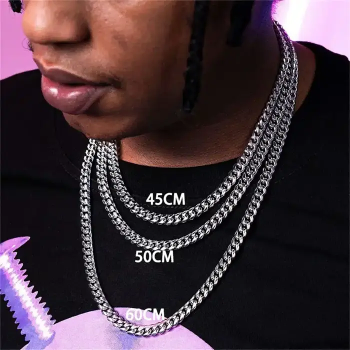 Basic Stainless Steel Cuban Necklaces For Men - Image 2