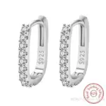 925 Sterling Silver Circle Hoop Earrings For Women