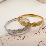 Stainless Steel Twisted Bangles For Women - Image 6