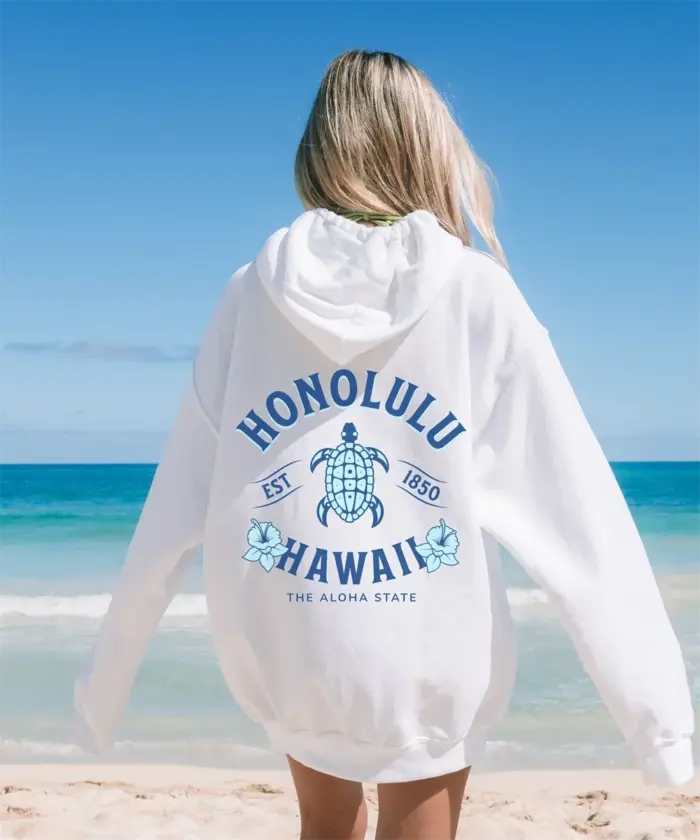 Casual Honolulu Hoodies For Women - Image 1
