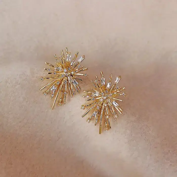 Sparking Rhinestone Stud Earrings - Image 6