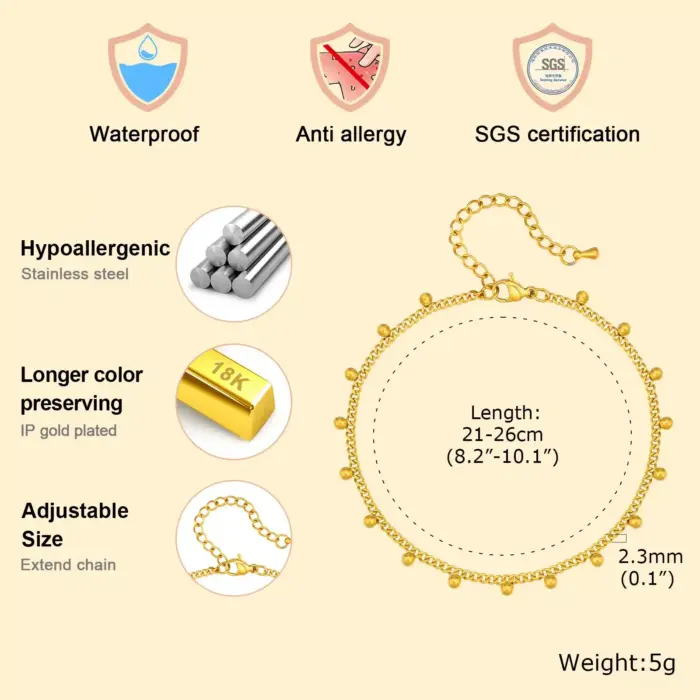 Waterproof Anklet For Women - Image 2