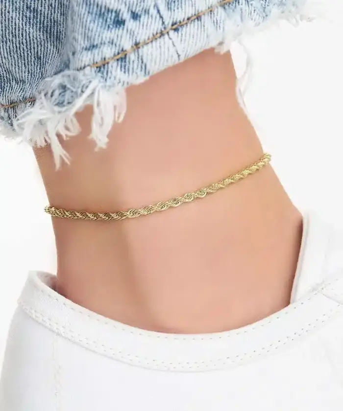 4mm Braided Anklet For Women - Image 2