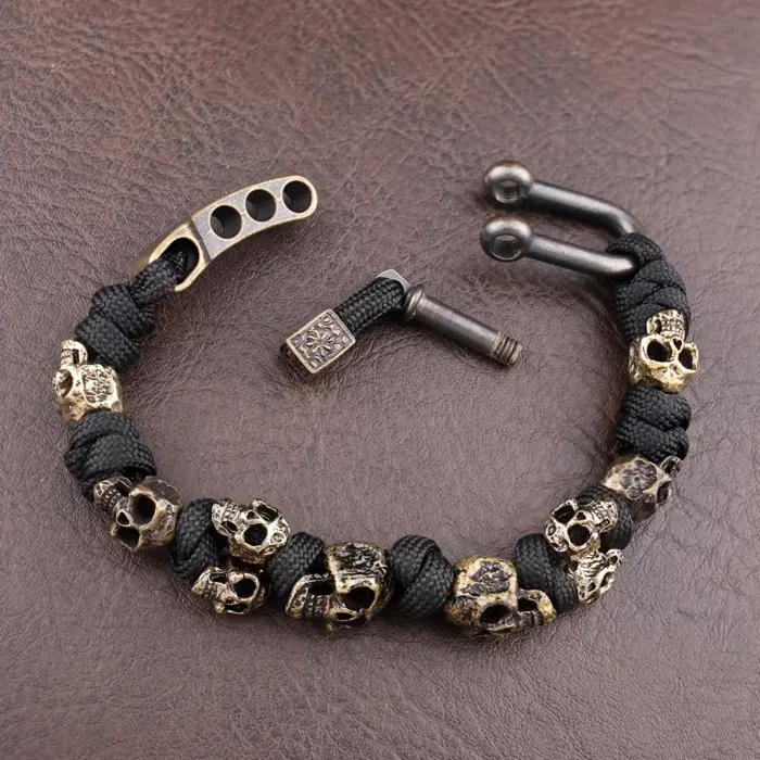 Skull Beaded Bracelet For Men - Image 4