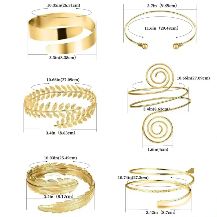 6 Pieces Upper Arm Bracelets For Women - Image 6