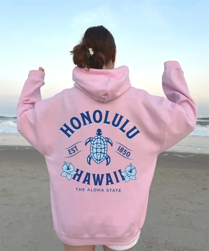 Casual Honolulu Hoodies For Women - Image 4