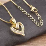 Shiny Heart Pendant Necklace For Women - Image 3