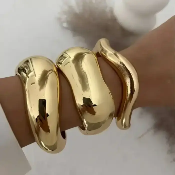 Chunky Metal Bangles For Women - Image 2