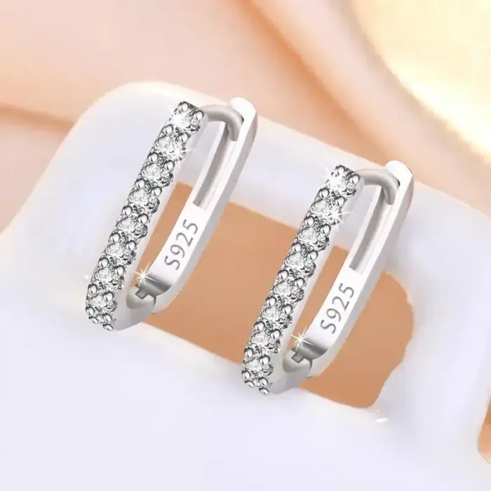 925 Sterling Silver Circle Hoop Earrings For Women - Image 2