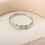 Stainless Steel Twisted Bangles For Women - Image 2