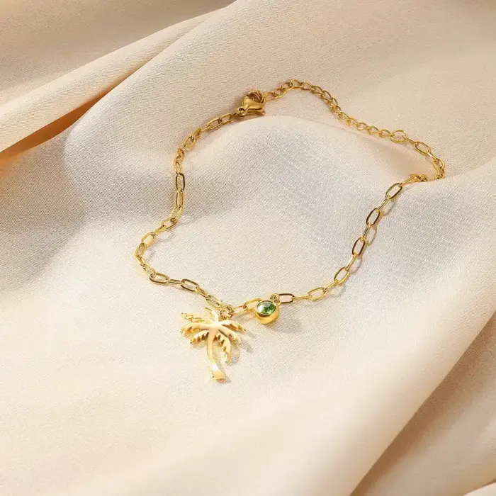 Stainless Steel Birthstone Anklet For Women - Image 6
