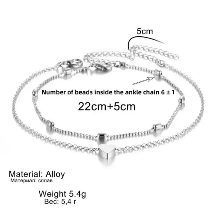 Simple Love Anklet For Women - Image 5