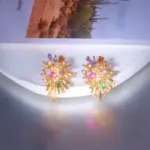 Sparking Rhinestone Stud Earrings - Image 4