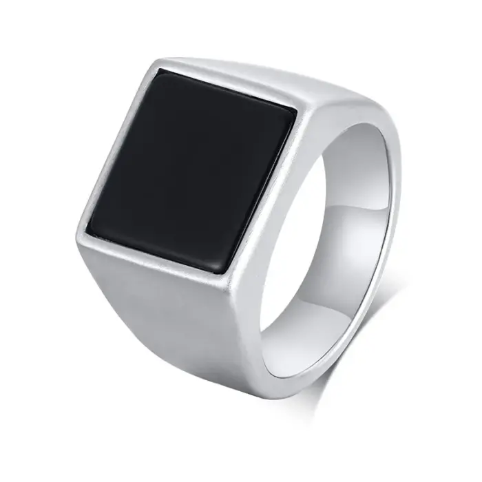 Stainless Steel Square Ring For Men - Image 5