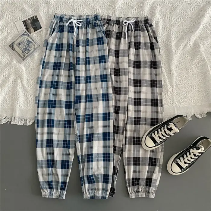 Comfortable Plaid Trousers For Women - Image 4