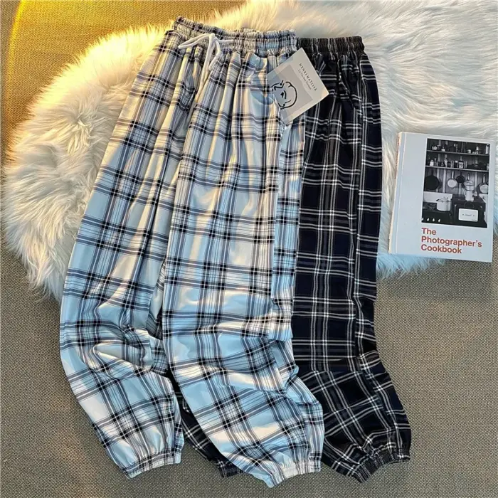 Comfortable Plaid Trousers For Women - Image 3