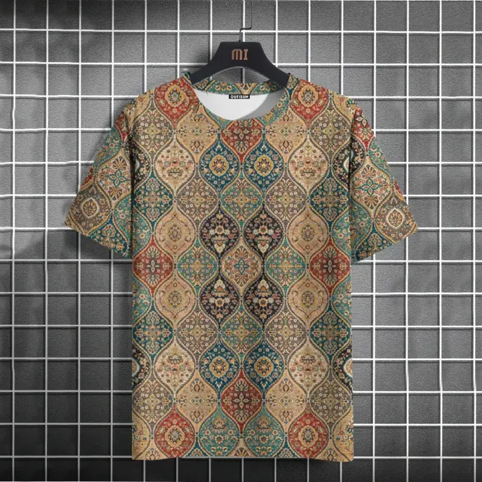 Vintage Round Neck T-Shirts For Men - Image 2