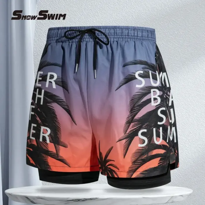 Double-layer Swim Shorts For Men - Image 6