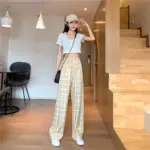 Plaid Oversized Trousers For Women - Image 5
