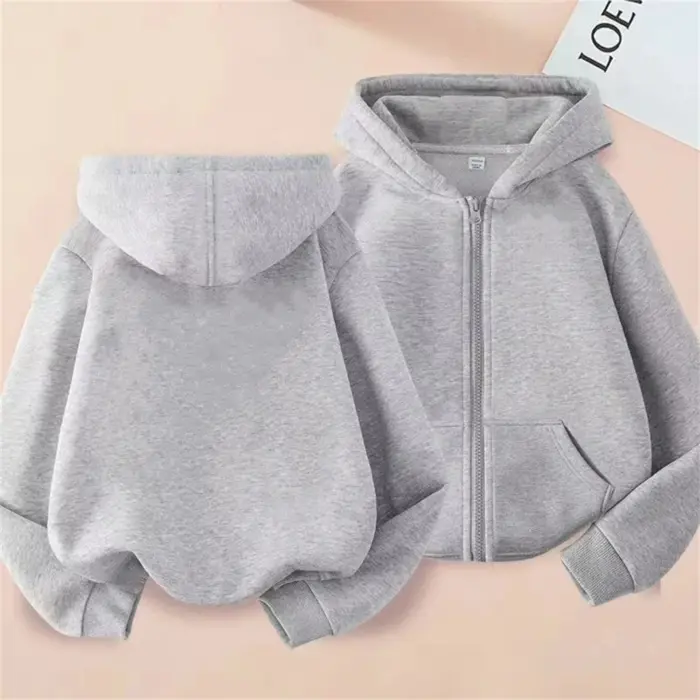 Casual Zipper Sweatshirts For Girls - Image 2