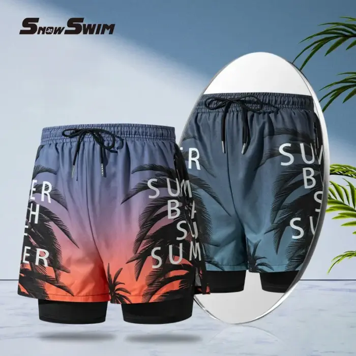 Double-layer Swim Shorts For Men - Image 3