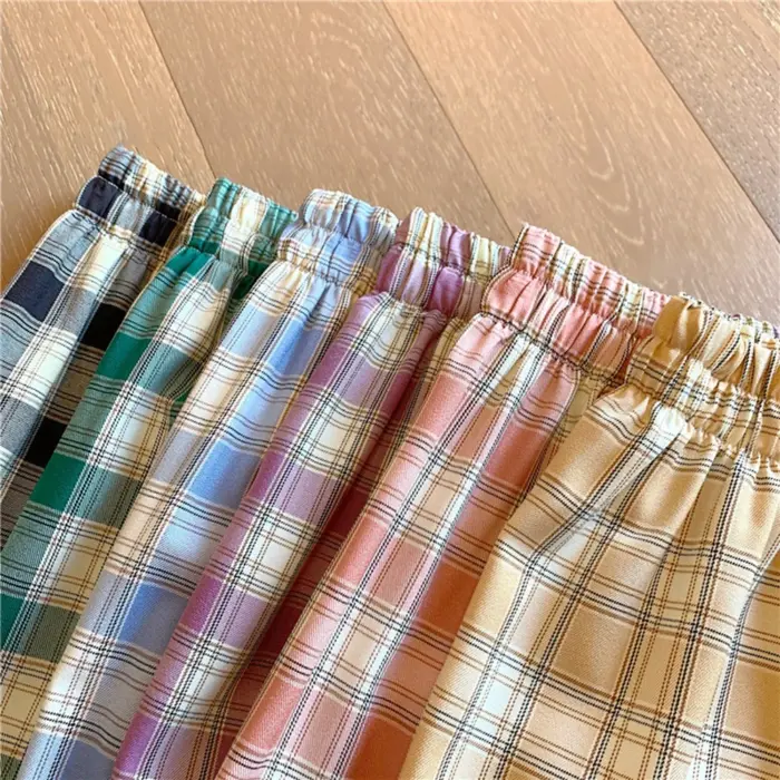 Plaid Oversized Trousers For Women - Image 4