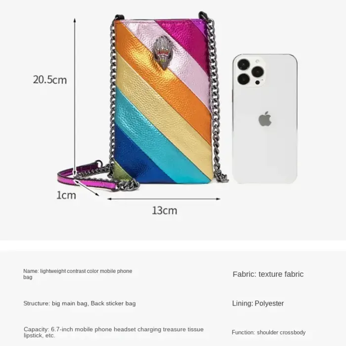 New Rainbow Stripes Crossbody Bag For Women - Image 6