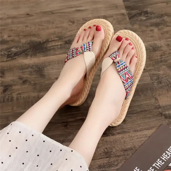 Vintage Summer Flat Sandals For Women - Image 4