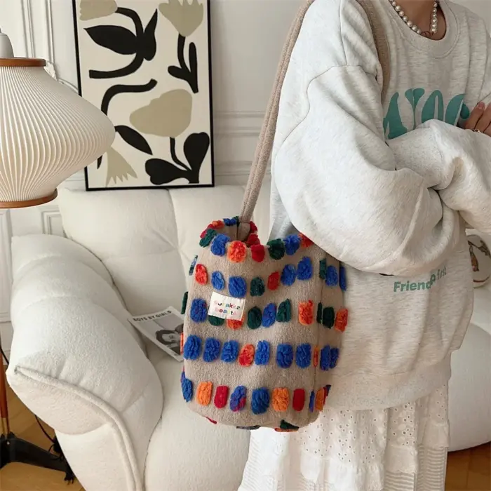 Coloured Dots Handbag For Women - Image 4