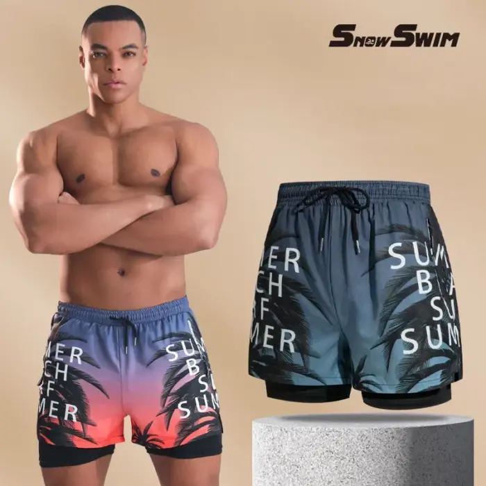 Double-layer Swim Shorts For Men - Image 2