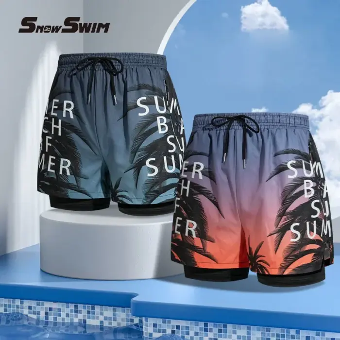 Double-layer Swim Shorts For Men - Image 1