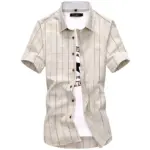 Cotton Plaid Shirts For Men Fashion - Image 6