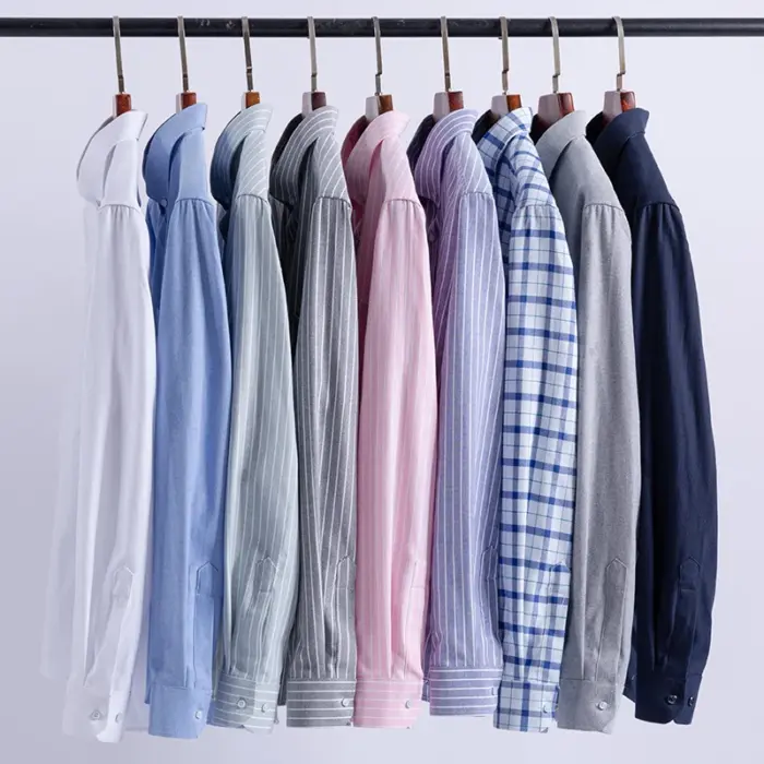 100% Cotton Oxford Striped Shirts For Men - Image 3