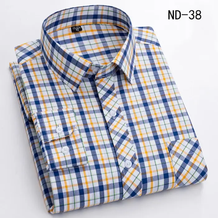 New Long Sleeve Plaid Shirts For Men - Image 3