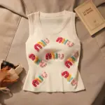 Knitted O-Neck Tops For Women