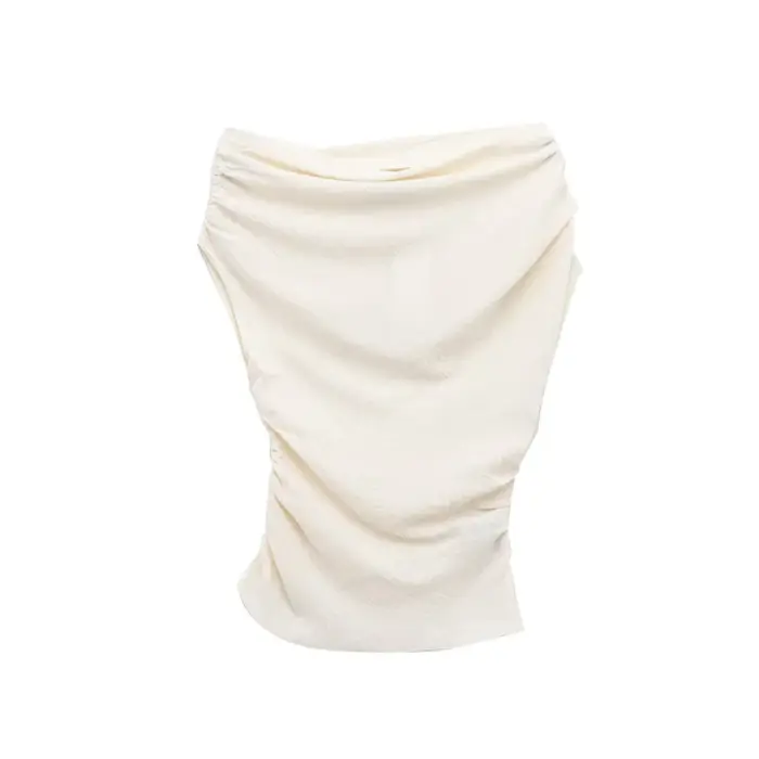 Asymmetric Sloping Shoulder Tops For Women - Image 4