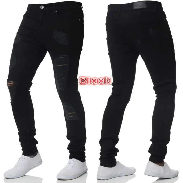 Skinny Ripped Jeans For Men - Image 5