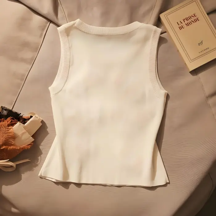 Knitted O-Neck Tops For Women - Image 3