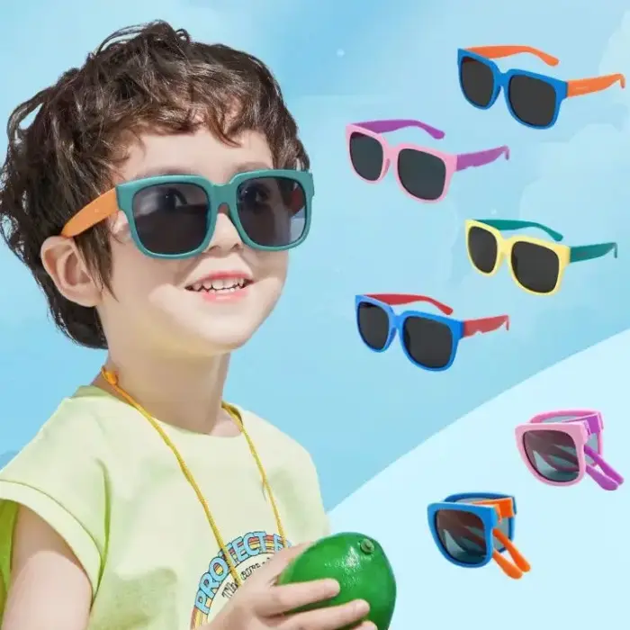Colorful Folding Sunglasses For Kids - Image 2